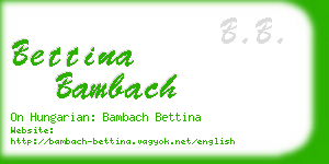 bettina bambach business card